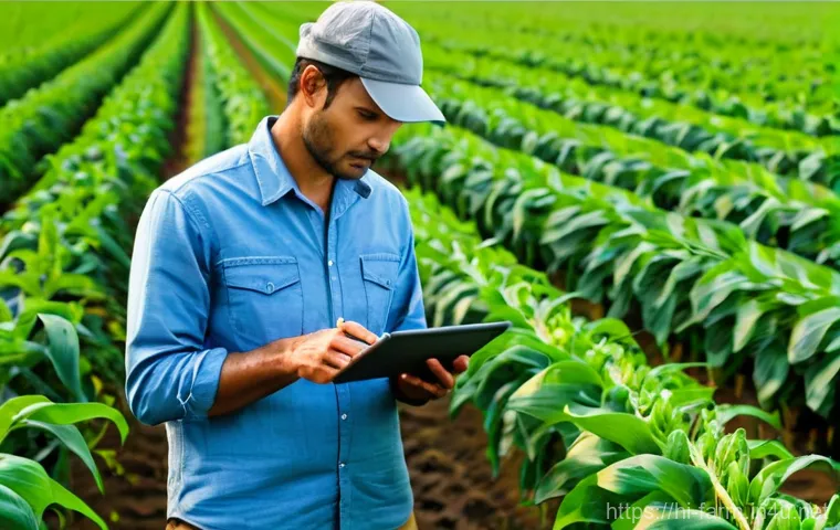 농산물품질관리사 직무별 평균 업무량 - **Prompt 1: "Seamless Integration of Technology and Traditional Farming for Quality Control"**
A...