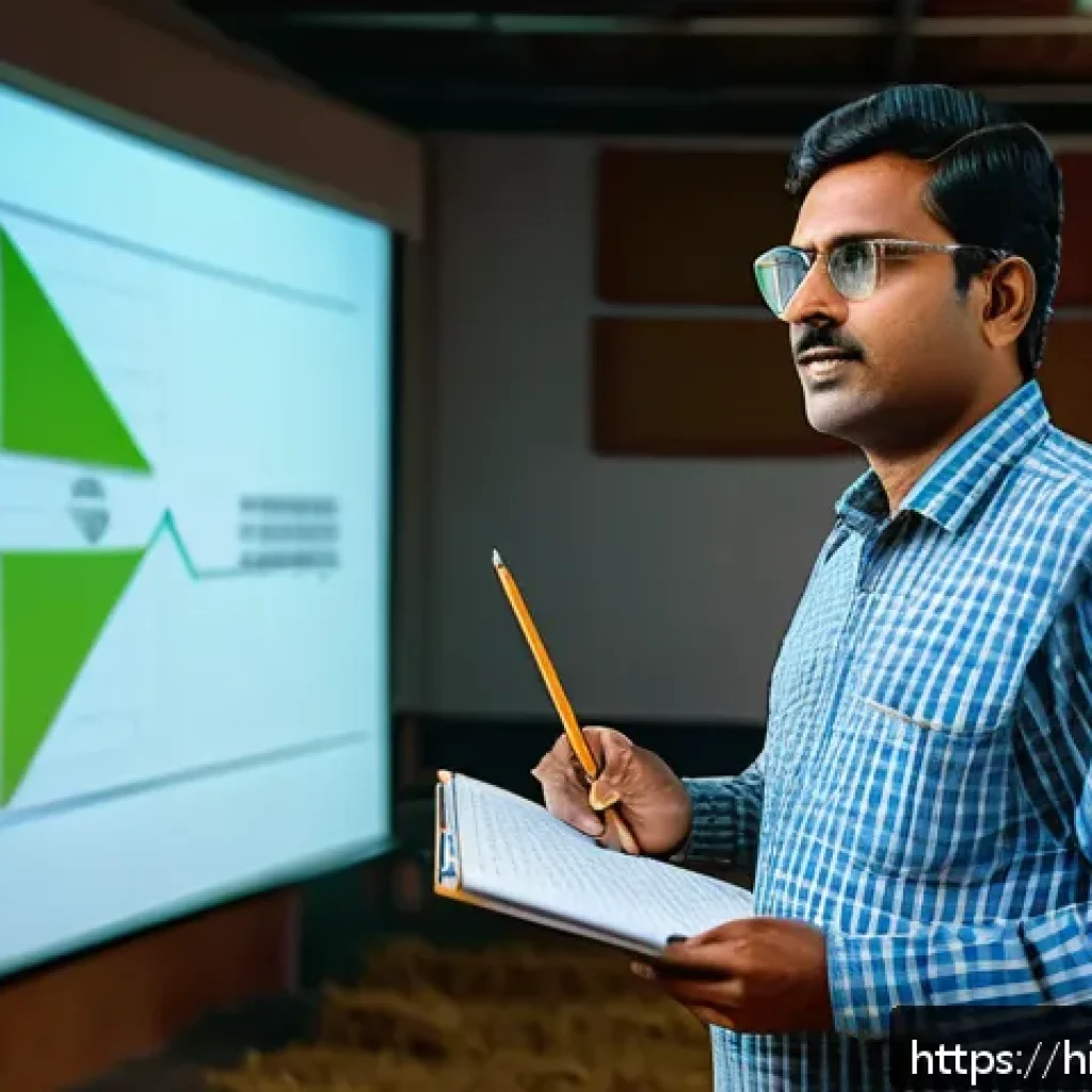 농산물품질관리사 자격증 유지 조건 - A professional Indian farmer attending a modern agricultural training seminar indoors, wearing pract...